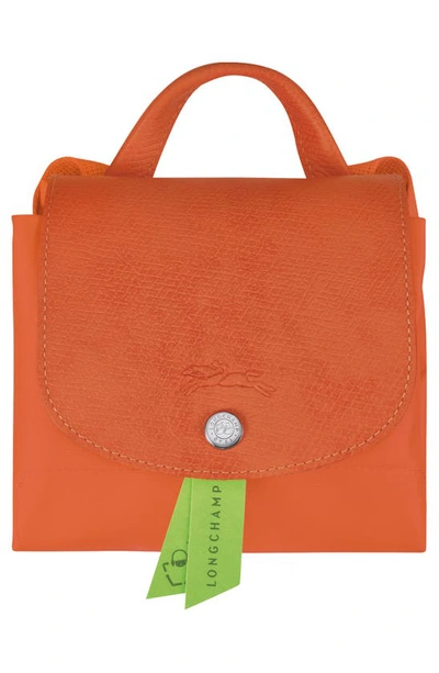 Shop Longchamp Le Pliage Recycled Canvas Backpack In Carrot