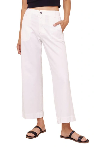 Shop Bella Dahl Claire Wide Leg Crop Pants In White