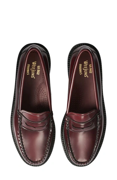 Shop Gh Bass Whitney Super Lug Sole Penny Loafer In Wine
