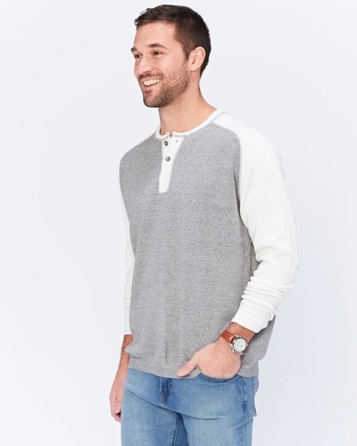Shop Agave Denim Carson Long Sleeve Raglan Sweater In Grey