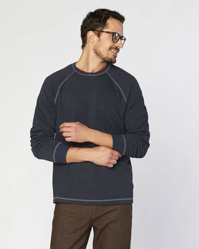 Shop Agave Denim Quiver Mock Twist Terry Crew In Blue