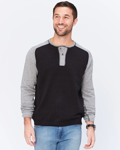 Shop Agave Denim Carson Long Sleeve Raglan Sweater In Black