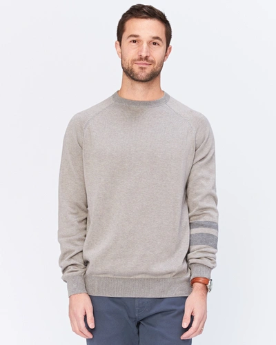 Shop Agave Denim Folsom Long Sleeve Crew Sweater In Cream