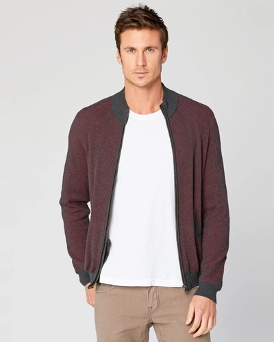 Shop Agave Denim Beacon Full-zip Mock Sweater In Red