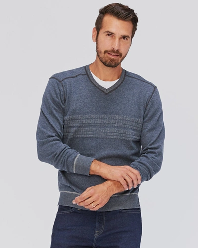 Shop Agave Denim Gallant Double-knit Vee In Blue