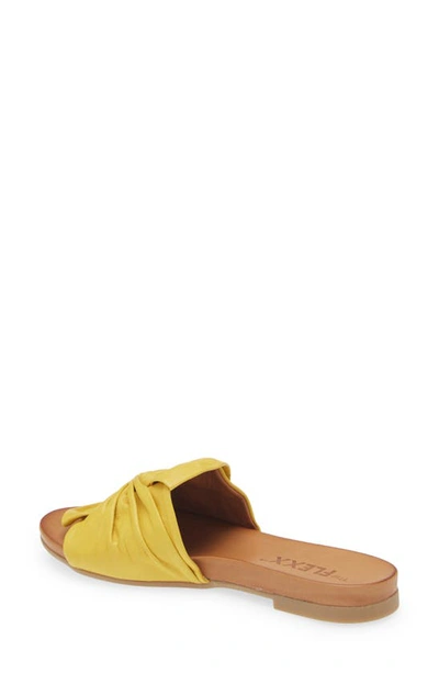 Shop The Flexx Knotty Slide Sandal In Yellow