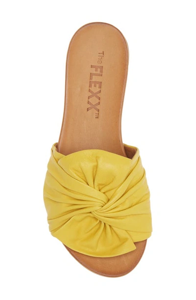 Shop The Flexx Knotty Slide Sandal In Yellow