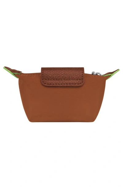 Longchamp Coin Purse Le Pliage Green In Cognac