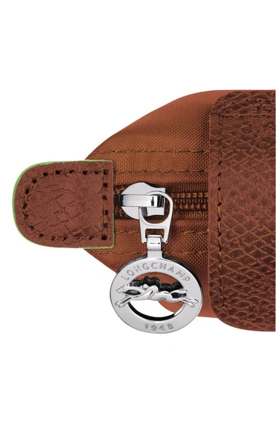 Longchamp Coin Purse Le Pliage Green In Cognac