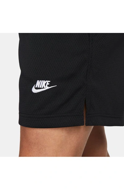 Shop Nike Club Flow Mesh Shorts In Black/ White