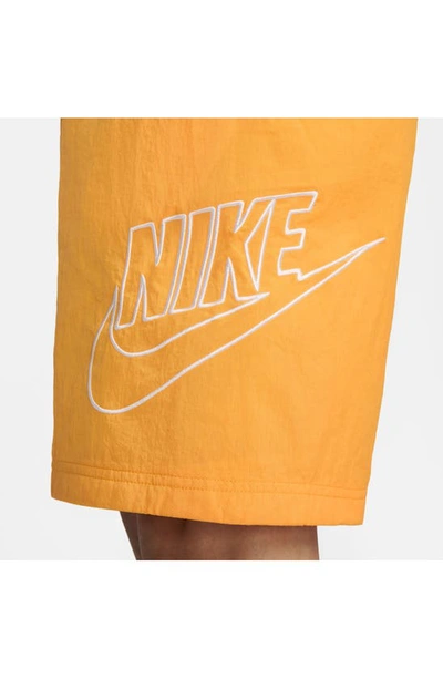Shop Nike Sportswear Alumni Nylon Shorts In Sundial/ White