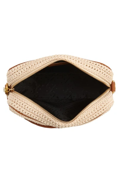 Shop Golden Goose Star Crochet Crossbody Camera Bag In Beige/ Brown