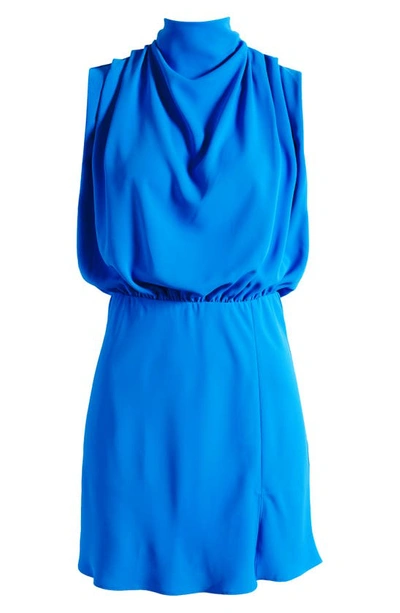 Shop Amanda Uprichard Franny Open Back Minidress In Electric Blue