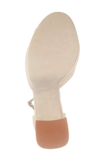 Shop Steve Madden Luminesce Ankle Strap Peep Toe Platform Sandal In Blush Nubk