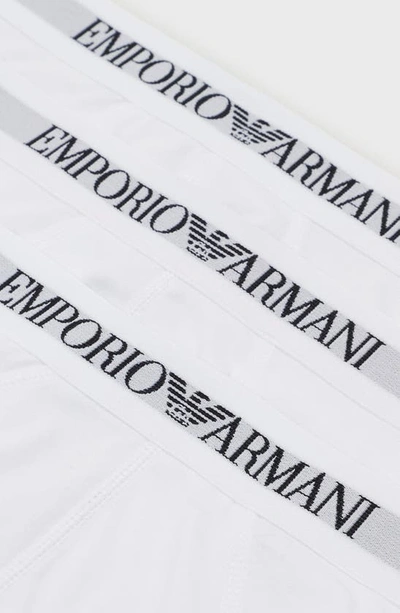 Shop Emporio Armani 3-pack Cotton Briefs In White/ White/ White