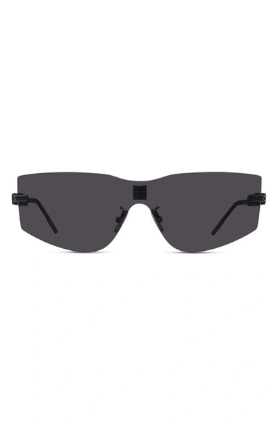 Shop Givenchy 4gem 138mm Oval Sunglasses In Matte Black / Smoke