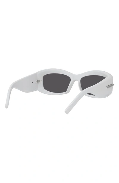 Shop Givenchy 56mm Square Sunglasses In White / Smoke