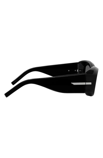 Shop Givenchy 56mm Square Sunglasses In Shiny Black / Smoke