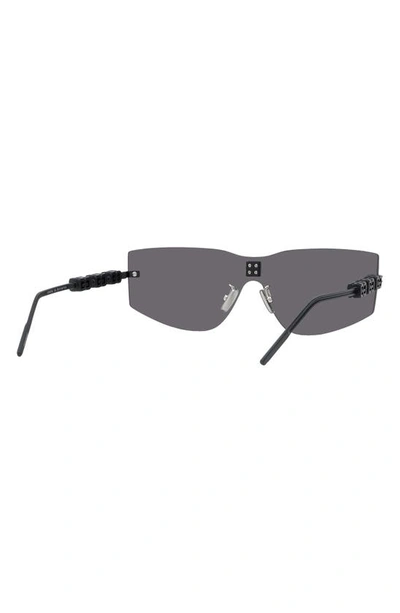 Shop Givenchy 4gem 138mm Oval Sunglasses In Matte Black / Smoke