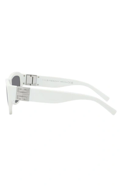 Shop Givenchy 58mm Gradient Cat Eye Sunglasses In Ivory / Smoke Mirror