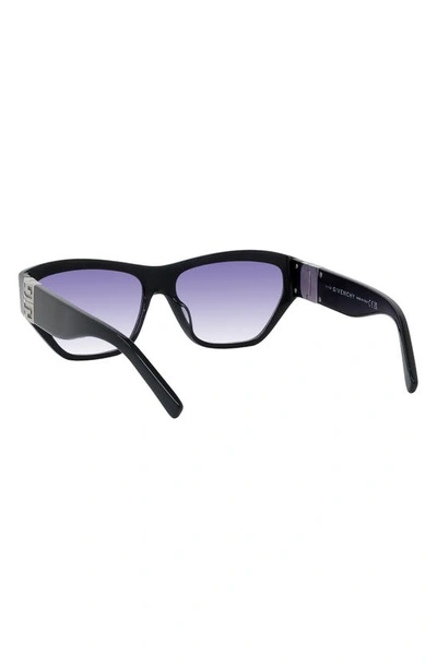 Shop Givenchy 58mm Gradient Cat Eye Sunglasses In Black/ Other / Violet