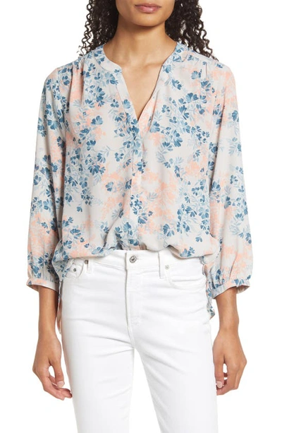 Shop Nydj High-low Crepe Blouse In Cecil Atelier