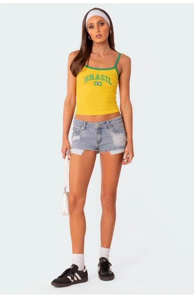 Edikted Brasil Crop Tank In Yellow