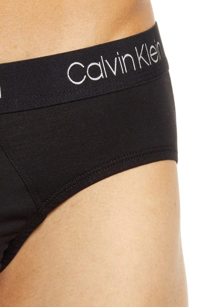 Shop Calvin Klein Luxe 3-pack Stretch Pima Cotton Briefs In 7v1 3 Black