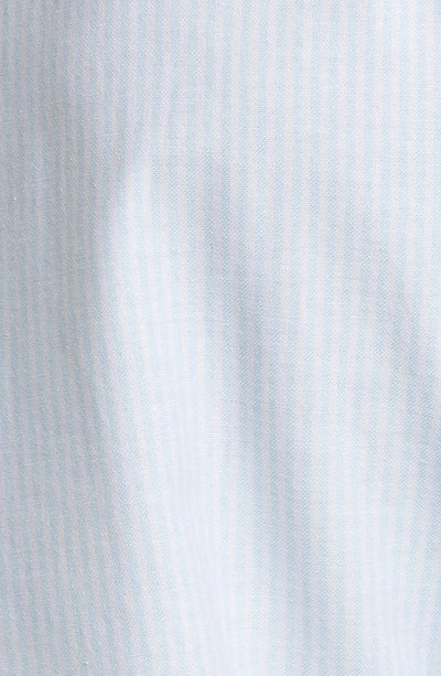Shop Drake's Ticking Stripe Oxford Cotton Button-down Shirt In Blue Stripes