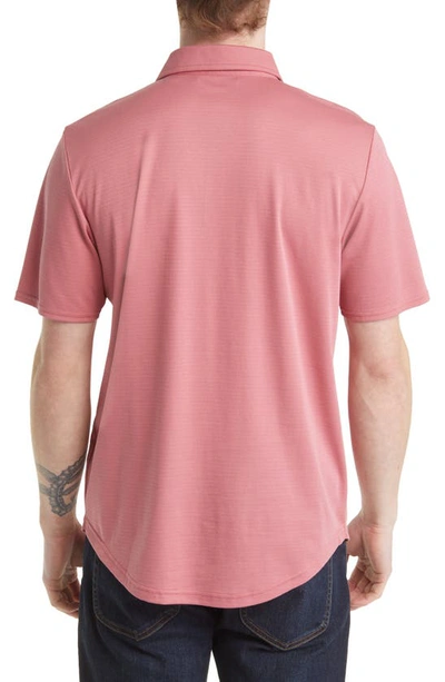 Travismathew A Class Cotton Blend Polo In Mauve Wood