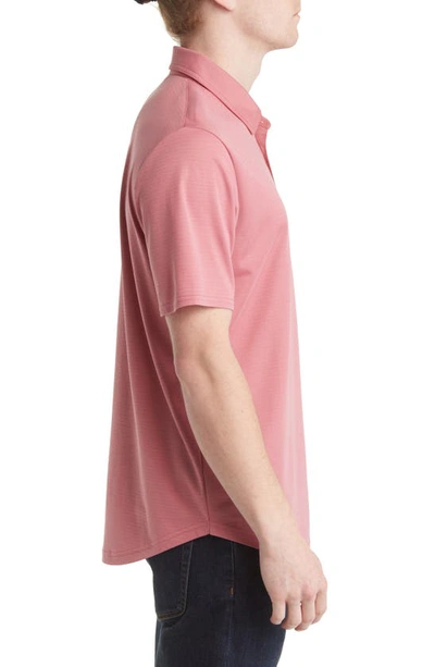 Travismathew A Class Cotton Blend Polo In Mauve Wood