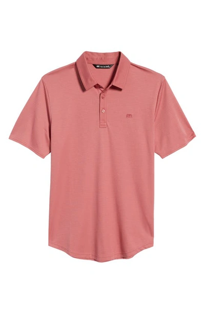 Travismathew A Class Cotton Blend Polo In Mauve Wood