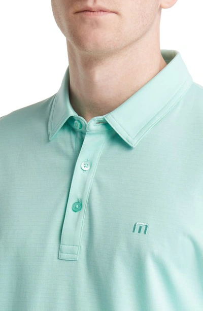 Travismathew A Class Cotton Blend Polo In Ocean Wave