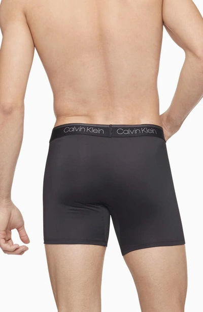Shop Calvin Klein 3-pack Low Rise Microfiber Stretch Boxer Briefs In Black