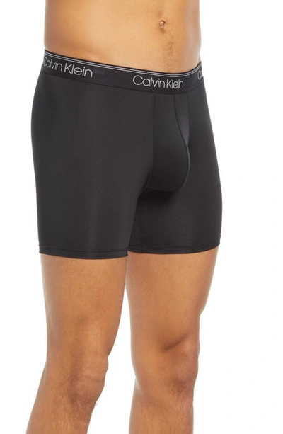 Shop Calvin Klein 3-pack Low Rise Microfiber Stretch Boxer Briefs In Black