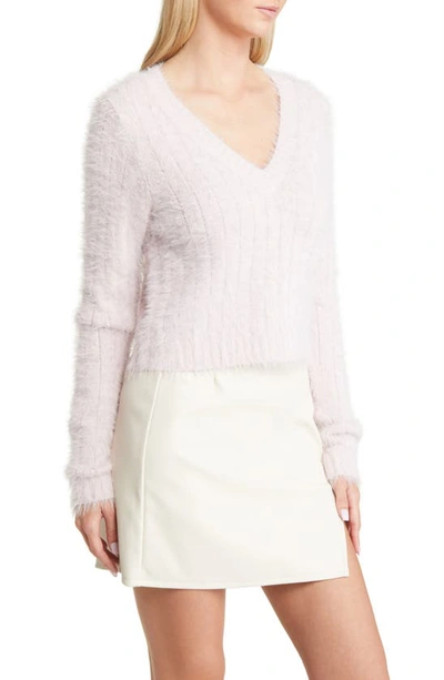 Shop Vero Moda Lapoilu V-neck Sweater In Lavender Fog
