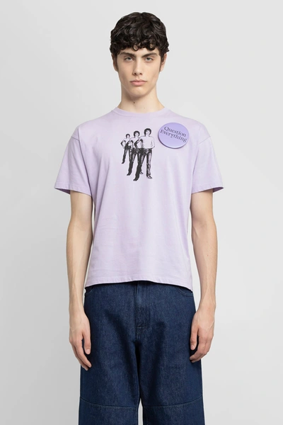 Shop Raf Simons Man Purple T-shirts