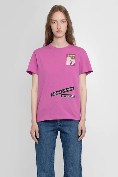 Shop Raf Simons Woman Purple T-shirts