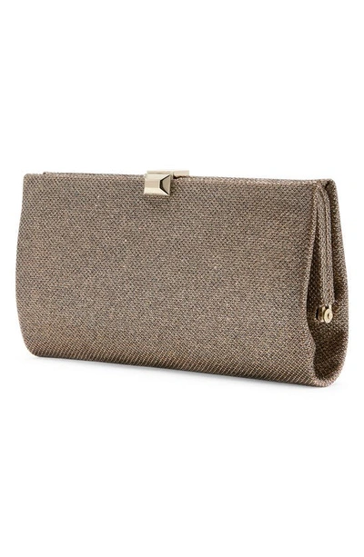 Stuart Weitzman The Vip Clutch In Gold Adobe