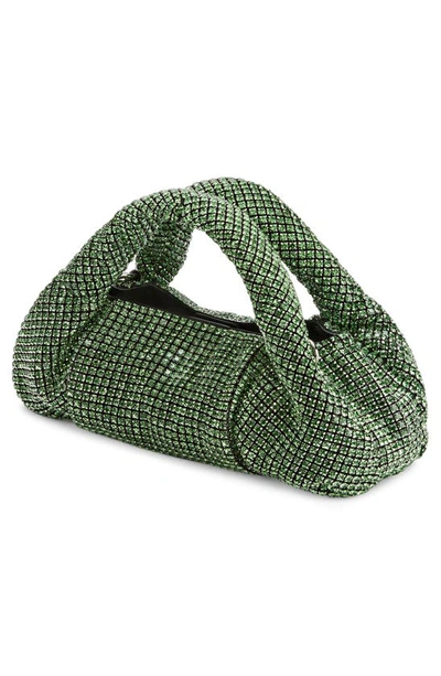 Stuart Weitzman The Moda Mini Shine Crystal Top-handle Bag In Peridot
