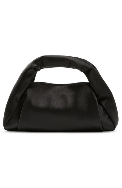 Stuart Weitzman The Moda Mini Satin Top-handle Bag In Black