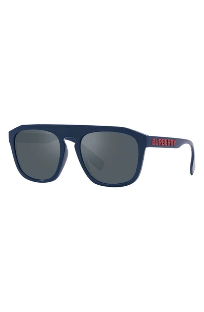 Shop Burberry Wren 57mm Square Sunglasses In Blue