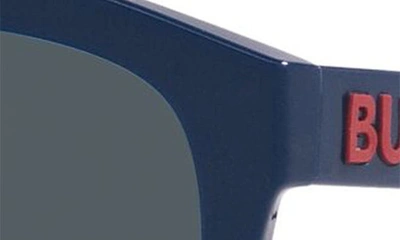 Shop Burberry Wren 57mm Square Sunglasses In Blue