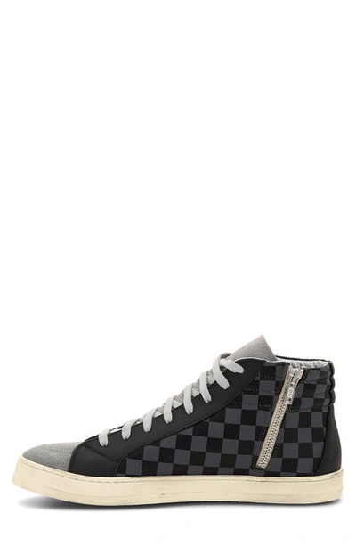 Shop P448 Skate High Top Sneaker In Black Chess
