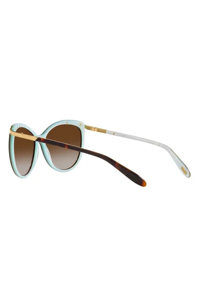 Ralph 59mm Gradient Cat Eye Sunglasses In Brown Gradient