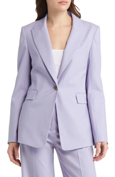 Shop Argent Stretch Wool Single Button Blazer In Lilac