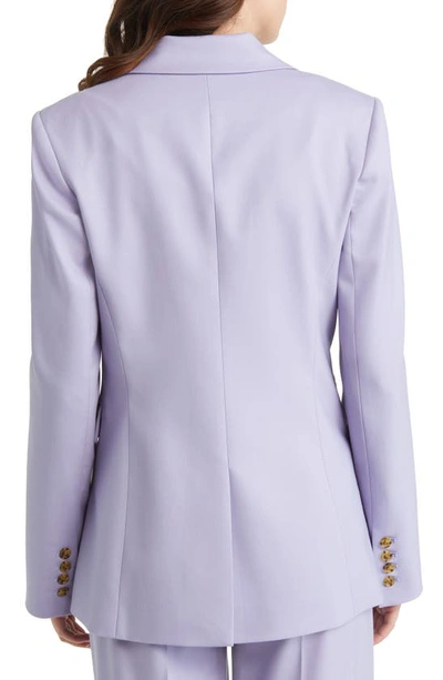 Shop Argent Stretch Wool Single Button Blazer In Lilac