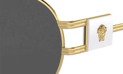 Shop Versace 63mm Oversize Pilot Sunglasses In Dark Grey
