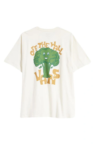 Shop Vans Off The Broccoli Cotton Graphic T-shirt In Antique White