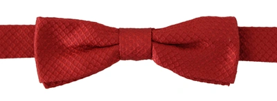 Shop Dolce & Gabbana Red 100% Silk Adjustable Neck Papillon Men's Tie